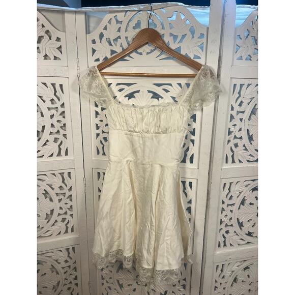 House of CB Kaia Ivory A-Line Mini Dress Size XS Extra Small - Picture 5 of 10